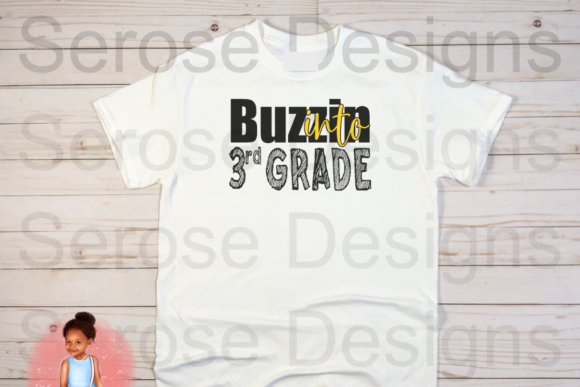 Buzzin into 3rd Grade: A Unique Digital Graphic for Back to School Apparel
