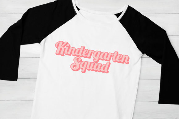 Kindergarten Squad: A Retro-Style Lettering Design for Back to School