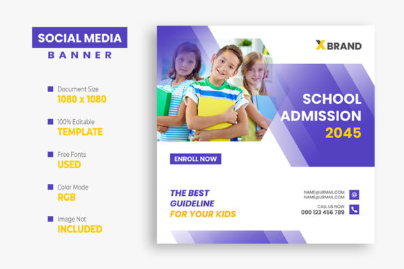 Modern Education Instagram Post Template: A Powerful Tool for School Promotion