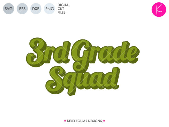 Third Grade Squad: A Retro Style Lettering Design for Back to School